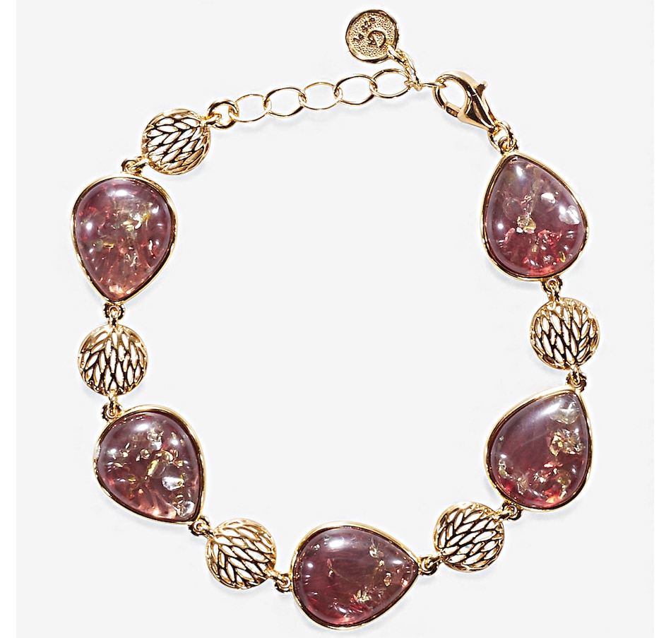 Image 115416_YPRSP.jpg, Product 115-416 / Price $179.99, Amber Extraordinaire Sterling Silver Pear Cut Bracelet from Amber Extraordinaire on TSC.ca's Jewellery department