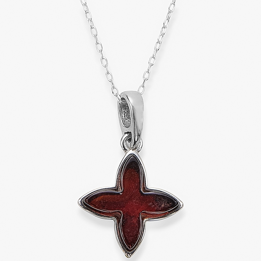 Image 115436_CHY.jpg, Product 115-436 / Price $49.99, Amber Extraordinaire Sterling Silver Amber Criss Cross Pendant from Amber Extraordinaire on TSC.ca's Jewellery department
