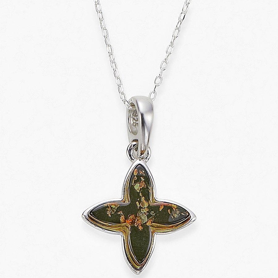 Image 115436_GRN.jpg, Product 115-436 / Price $49.99, Amber Extraordinaire Sterling Silver Amber Criss Cross Pendant from Amber Extraordinaire on TSC.ca's Jewellery department