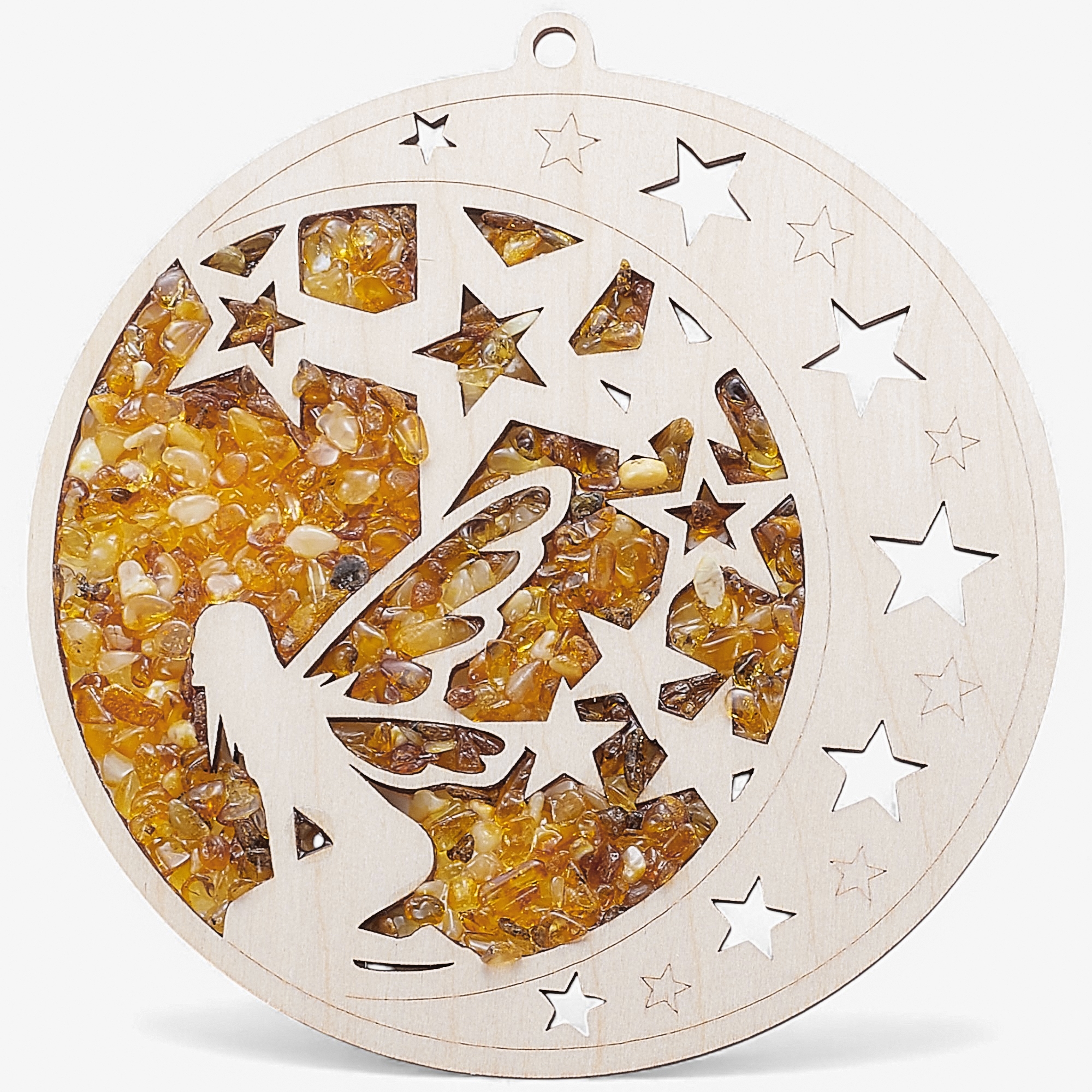 Amber Extraordinaire Amber and Wood Suncatcher - TSC.ca