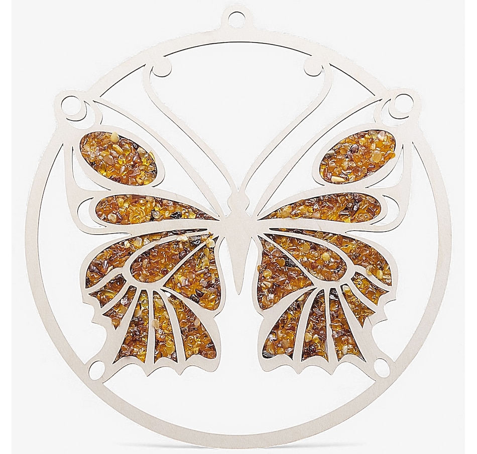 Image 115450_BF.jpg, Product 115-450 / Price $48.99, Amber Extraordinaire Amber And Black Wood Suncatcher from Amber Extraordinaire on TSC.ca's Home & Garden department
