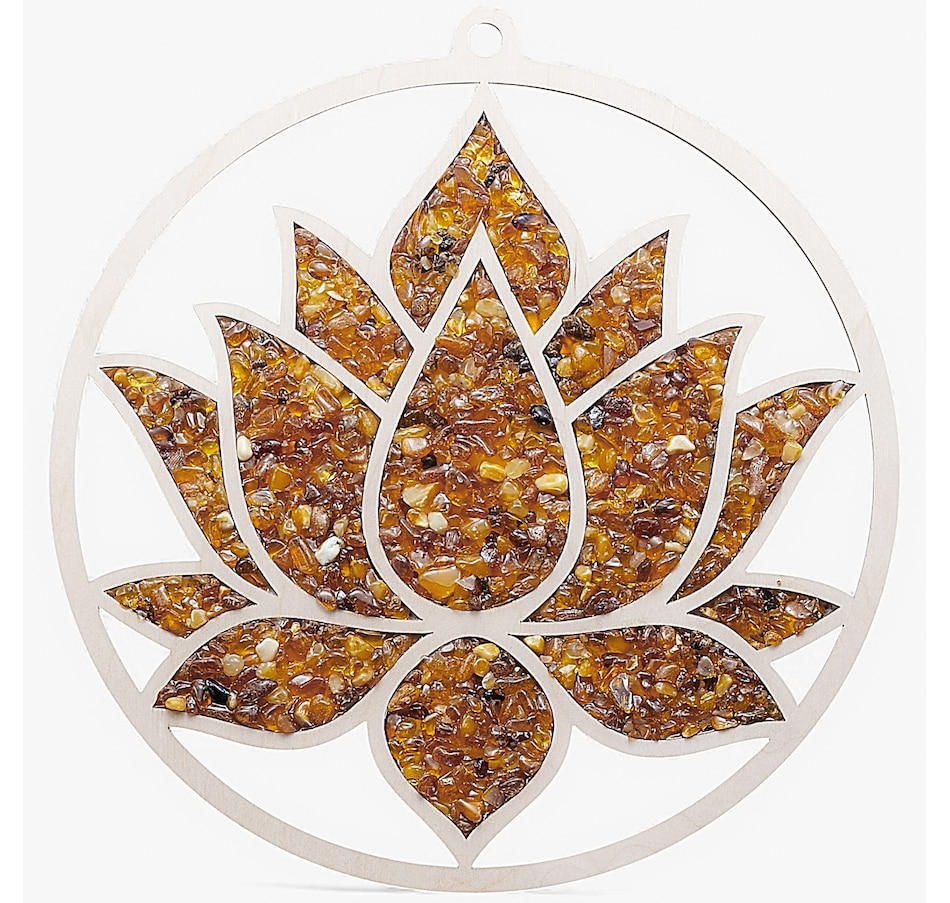 Image 115450_LOU.jpg, Product 115-450 / Price $48.99, Amber Extraordinaire Amber And Black Wood Suncatcher from Amber Extraordinaire on TSC.ca's Home & Garden department