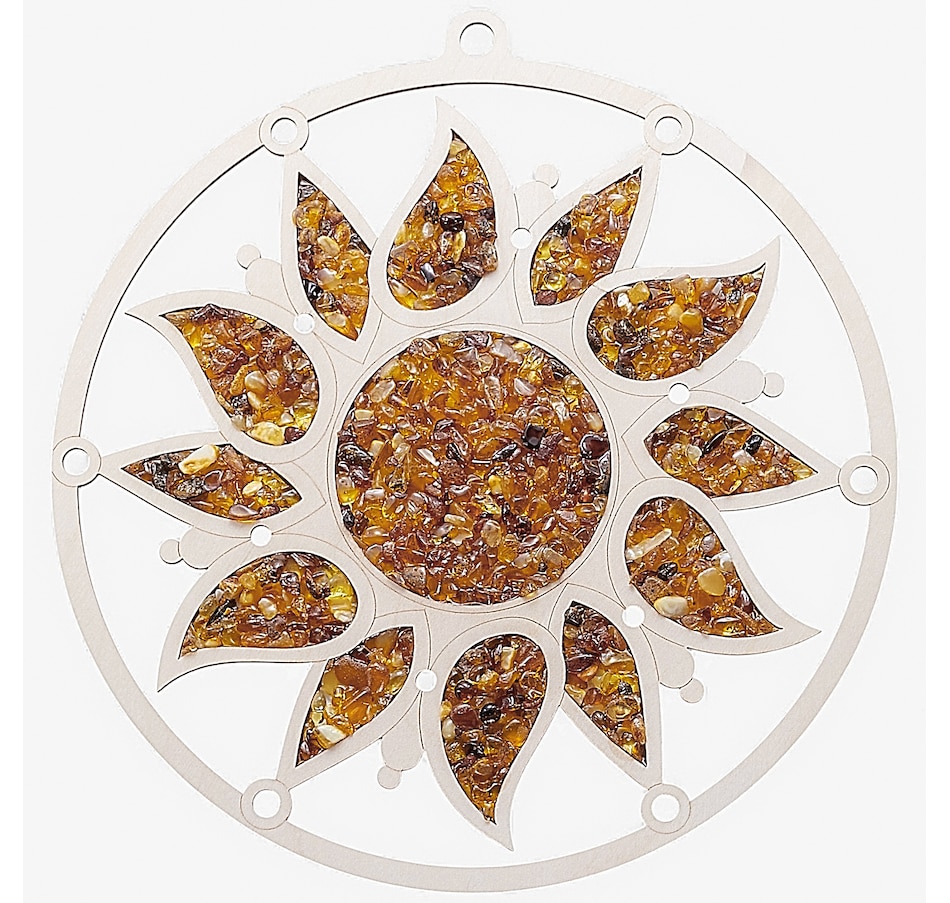 Image 115450_SUN.jpg, Product 115-450 / Price $48.99, Amber Extraordinaire Amber And Black Wood Suncatcher from Amber Extraordinaire on TSC.ca's Home & Garden department