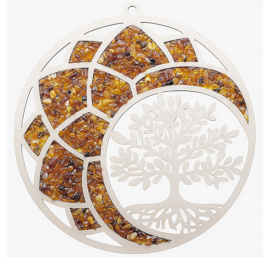 Image 115450_TROFL.jpg, Product 115-450 / Price $48.99, Amber Extraordinaire Amber And Black Wood Suncatcher from Amber Extraordinaire on TSC.ca's Home & Garden department