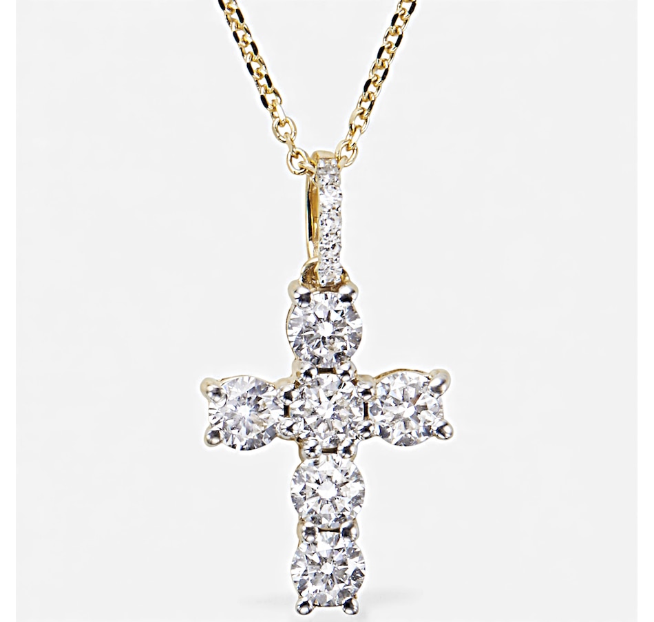 Image 115462_YG1CT.jpg, Product 115-462 / Price $1,199.99 - $1,599.99, EVERA Diamonds 14K Gold Diamond Cross Pendant with Chain from Evera Diamonds on TSC.ca's Jewellery department