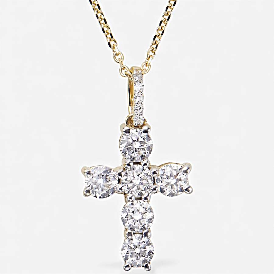 Image 115462_YG1CT.jpg, Product 115-462 / Price $799.88 - $1,299.88, EVERA Diamonds 14K Gold Diamond Cross Pendant with Chain from Evera Diamonds on TSC.ca's Jewellery department