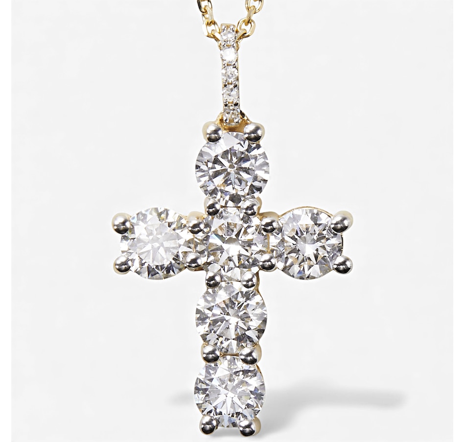 Image 115462_YG2CT.jpg, Product 115-462 / Price $1,199.99 - $1,599.99, EVERA Diamonds 14K Gold Diamond Cross Pendant with Chain from Evera Diamonds on TSC.ca's Jewellery department