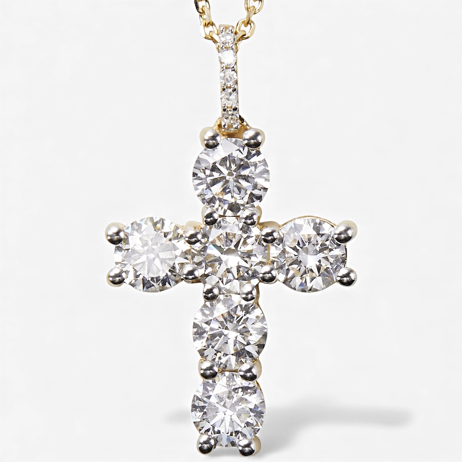 Image 115462_YG2CT.jpg, Product 115-462 / Price $799.88 - $1,299.88, EVERA Diamonds 14K Gold Diamond Cross Pendant with Chain from Evera Diamonds on TSC.ca's Jewellery department