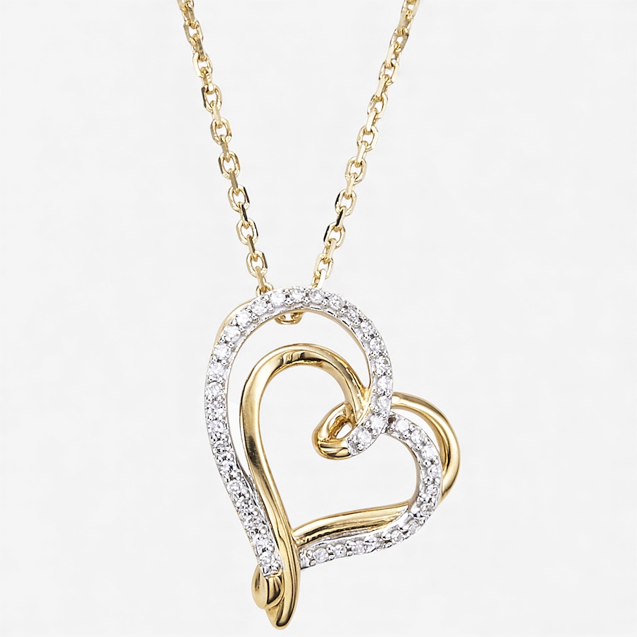 Image 115473_YGL.jpg, Product 115-473 / Price $799.88, EVERA Diamonds 14K Gold Diamond Heart Pendant with Chain from Evera Diamonds on TSC.ca's Jewellery department