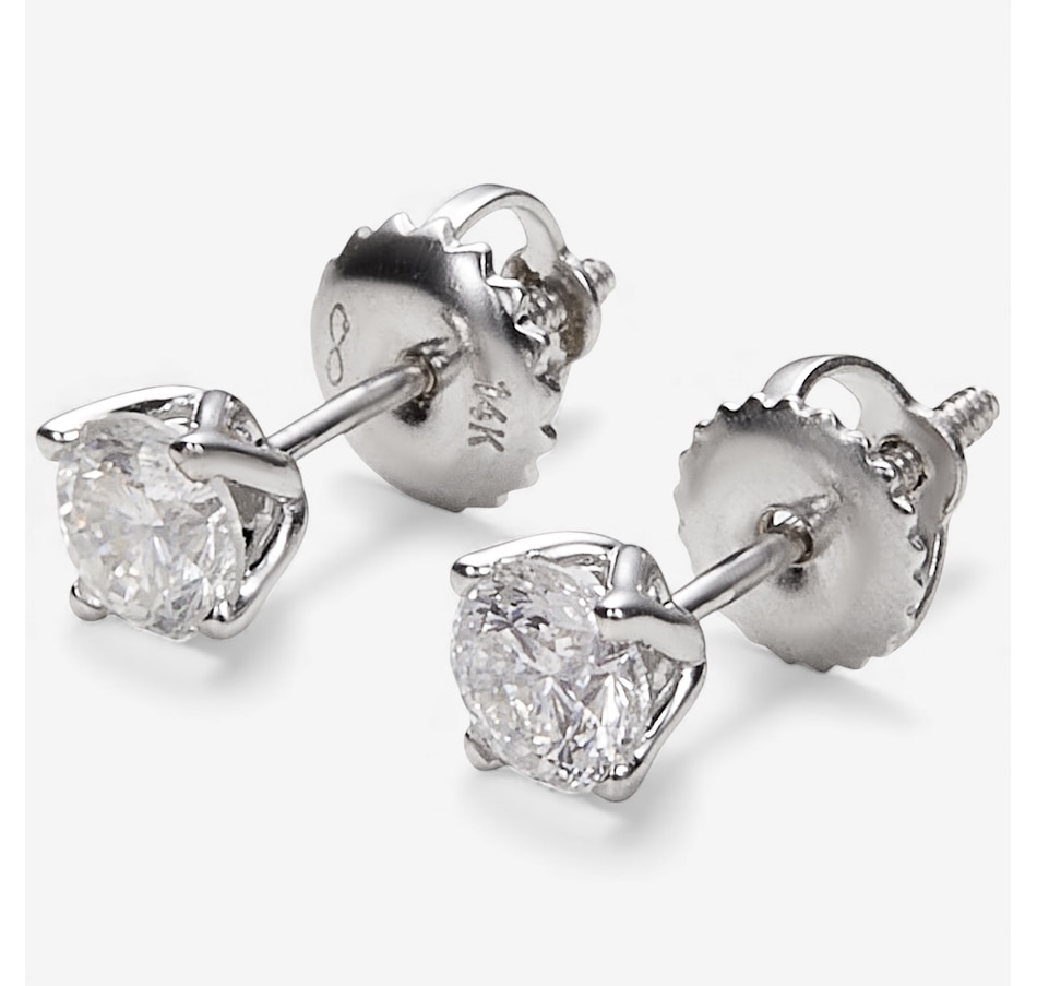 Image 115483.jpg, Product 115-483 / Price $1,599.99, 14K White Gold 0.50 ctw Diamond Stud Earrings from Diamond Show on TSC.ca's Jewellery department