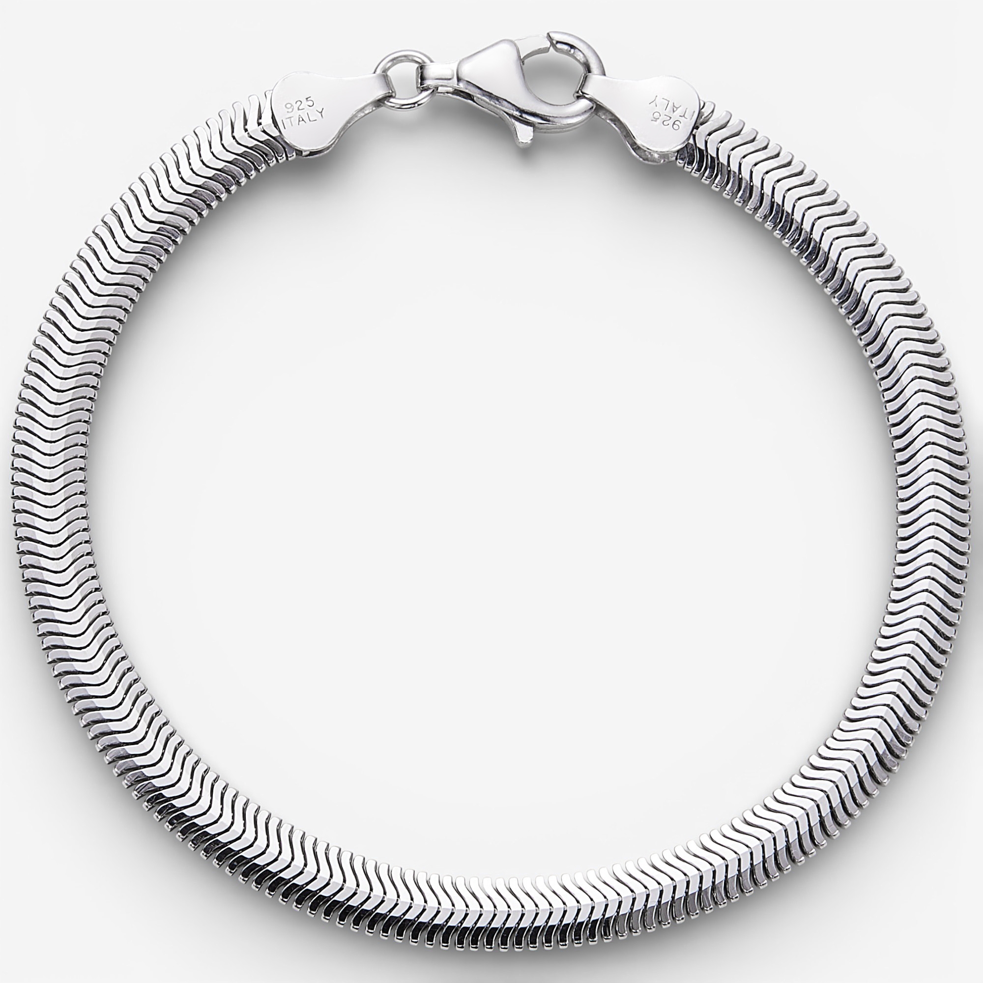 Silver Gallery Sterling Silver Diamond Cut Slinky Flat Snake Chain