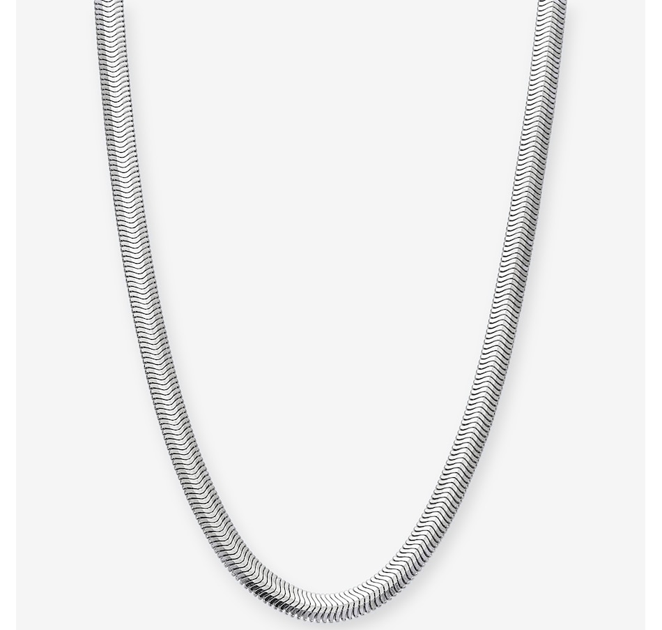 Image 115507_RHOP.jpg, Product 115-507 / Price $389.99 - $429.99, Silver Gallery Sterling Silver Diamond Cut Slinky Flat Snake Chain Necklace from Silver Gallery on TSC.ca's Jewellery department