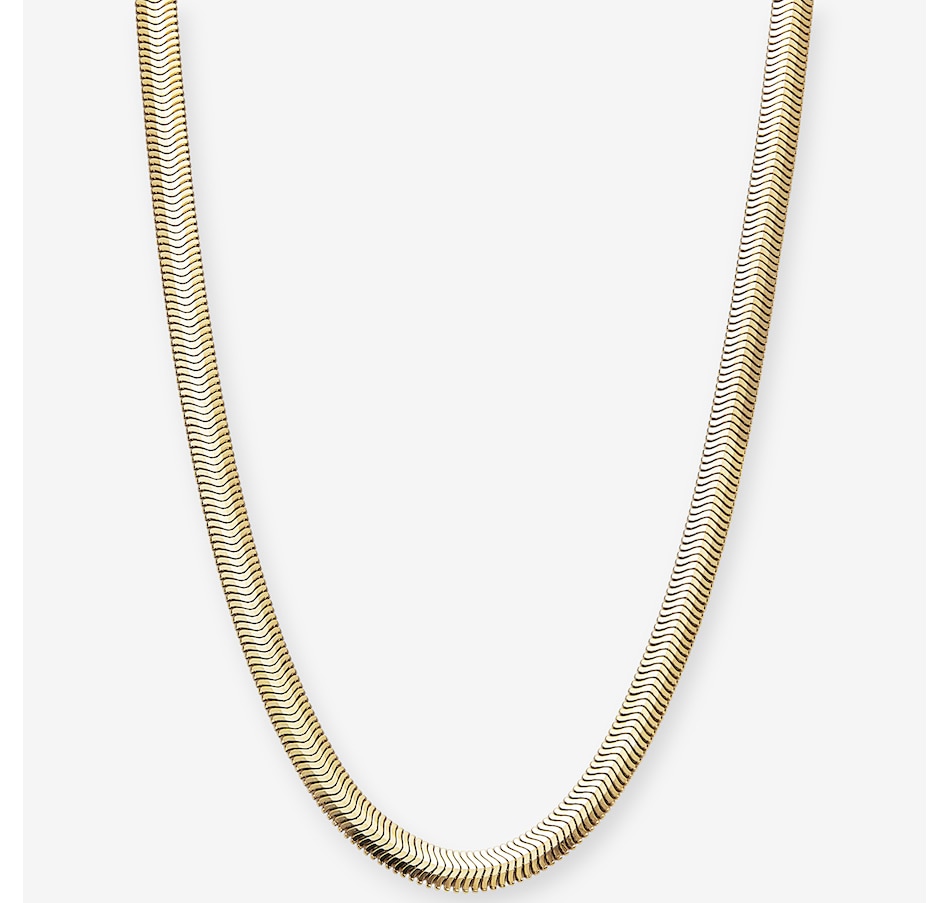Image 115507_YGP.jpg, Product 115-507 / Price $389.99 - $429.99, Silver Gallery Sterling Silver Diamond Cut Slinky Flat Snake Chain Necklace from Silver Gallery on TSC.ca's Jewellery department
