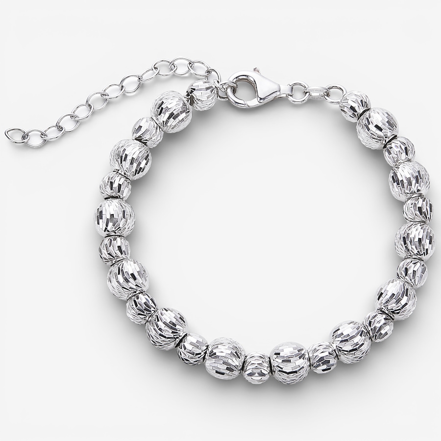 Image 115508.jpg, Product 115-508 / Price $114.99, Silver Gallery Sterling Silver Diamond Cut Bead Bracelet from Silver Gallery on TSC.ca's Jewellery department