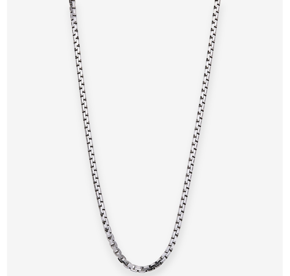 Image 115520.jpg, Product 115-520 / Price $969.99, Silver Gallery Sterling Silver Rhodium Plate Diamond Cut Box Chain from Silver Gallery on TSC.ca's Jewellery department