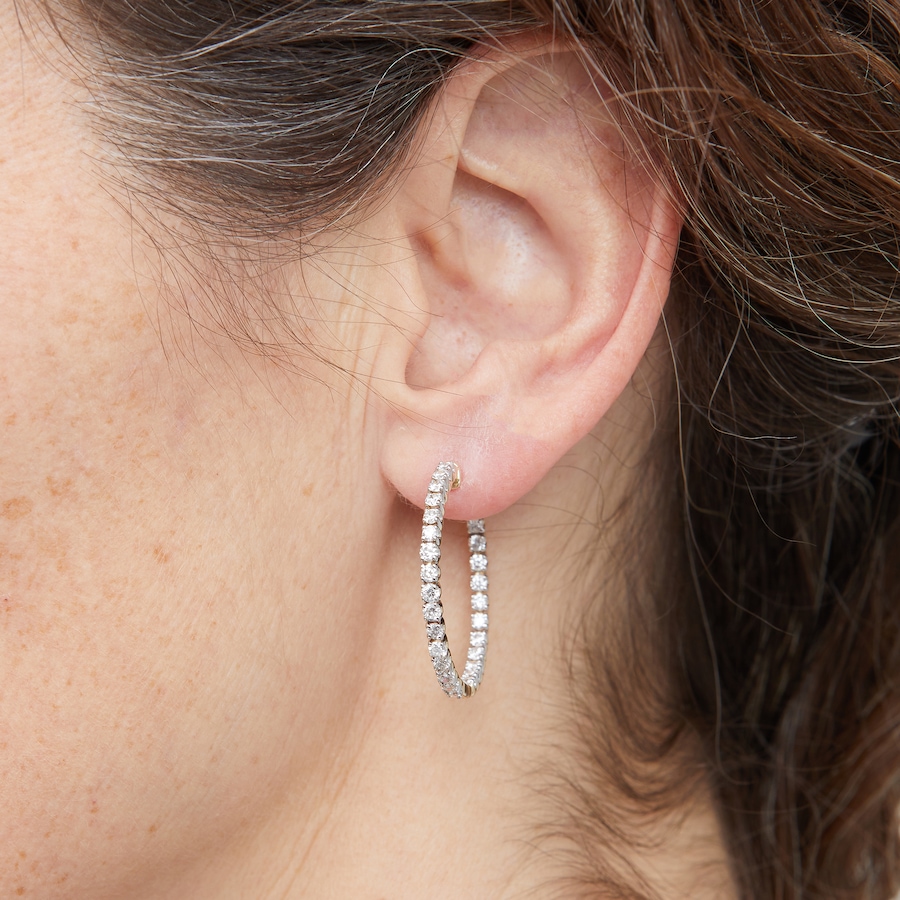 Image 115559_ALTMORE12.jpg, Product 115-559 / Price $2,199.99 - $5,699.99, EVERA Diamonds 14K Gold Diamond Hoop Earrings from Evera Diamonds on TSC.ca's Jewellery department