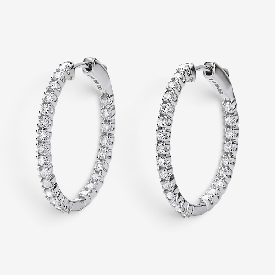 Image 115559_WG1CT.jpg, Product 115-559 / Price $2,199.99 - $5,699.99, EVERA Diamonds 14K Gold Diamond Hoop Earrings from Evera Diamonds on TSC.ca's Jewellery department