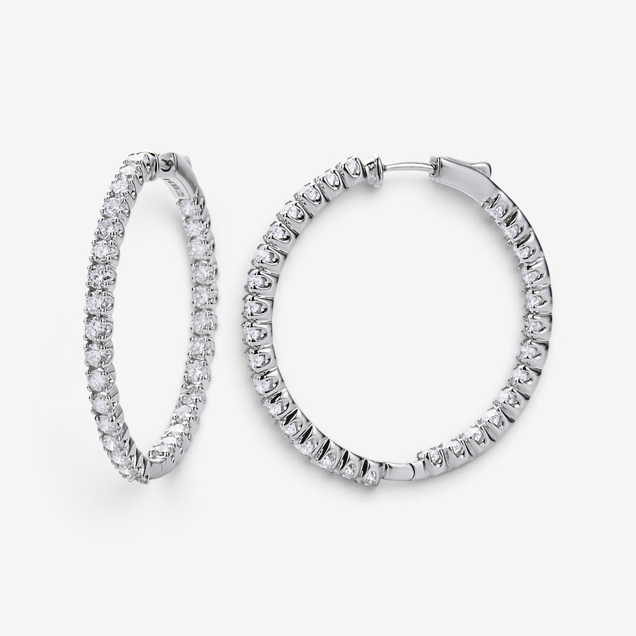 Image 115559_WG3CT.jpg, Product 115-559 / Price $2,199.99 - $5,699.99, EVERA Diamonds 14K Gold Diamond Hoop Earrings from Evera Diamonds on TSC.ca's Jewellery department