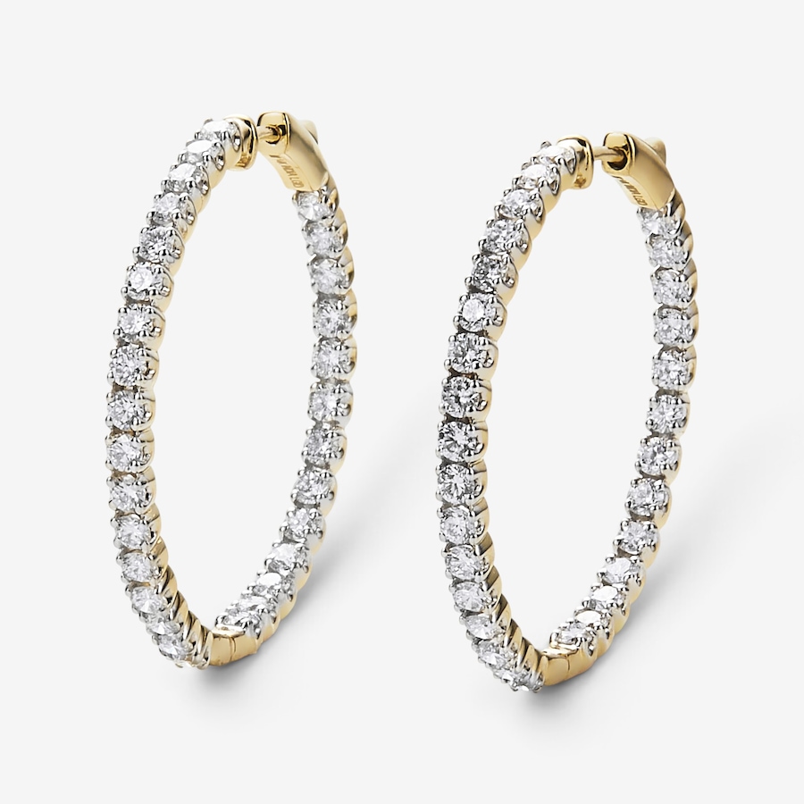 Image 115559_YG3CT.jpg, Product 115-559 / Price $2,199.99 - $5,699.99, EVERA Diamonds 14K Gold Diamond Hoop Earrings from Evera Diamonds on TSC.ca's Jewellery department