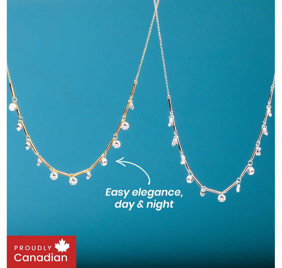 Image 115561_ALTMORE100.jpg, Product 115-561 / Price $149.99, Diamonelle Sterling Silver Shaped Diamonelle Station Necklace from Diamonelle on TSC.ca's Jewellery department