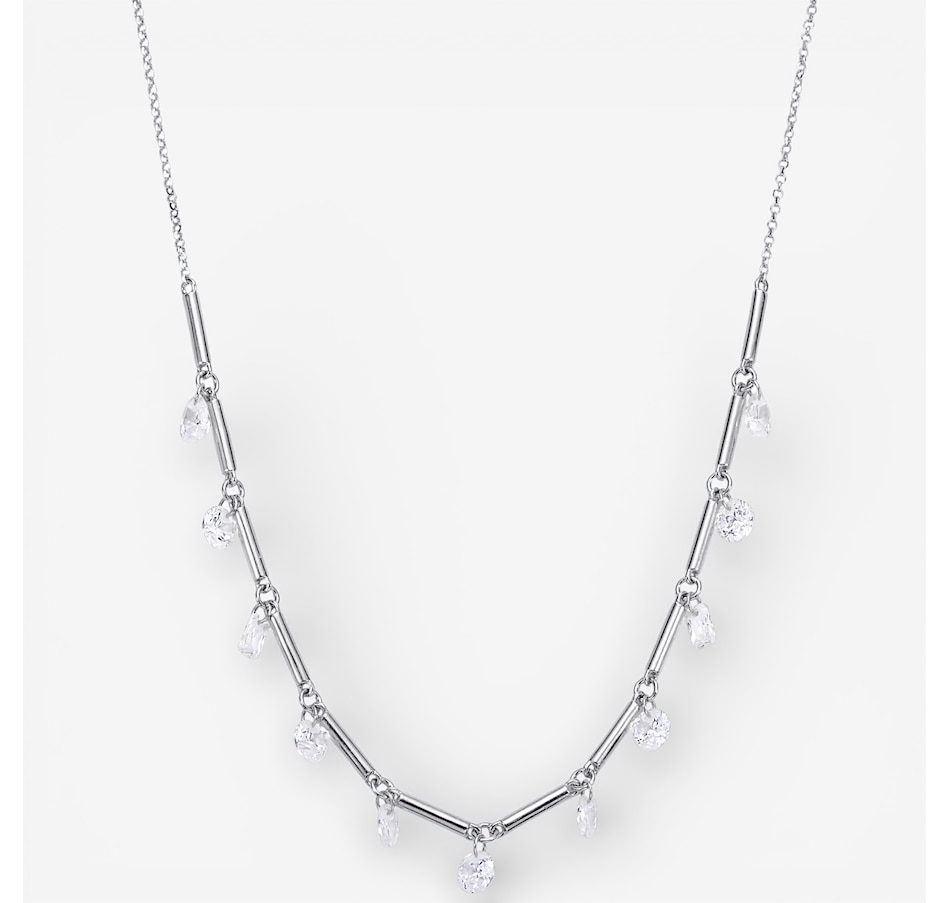 Image 115561_MTIRP.jpg, Product 115-561 / Price $149.99, Diamonelle Sterling Silver Shaped Diamonelle Station Necklace from Diamonelle on TSC.ca's Jewellery department