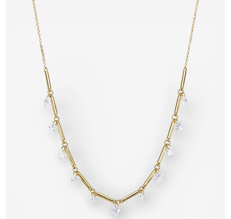 Image 115561_MULGP.jpg, Product 115-561 / Price $149.99, Diamonelle Sterling Silver Shaped Diamonelle Station Necklace from Diamonelle on TSC.ca's Jewellery department