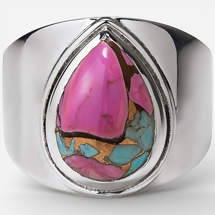 Image 115606_CCTRQ.jpg, Product 115-606 / Price $99.88, Himalayan Gems Sterling Silver Teardrop Gemstone Ring from Himalayan Gems on TSC.ca's Jewellery department