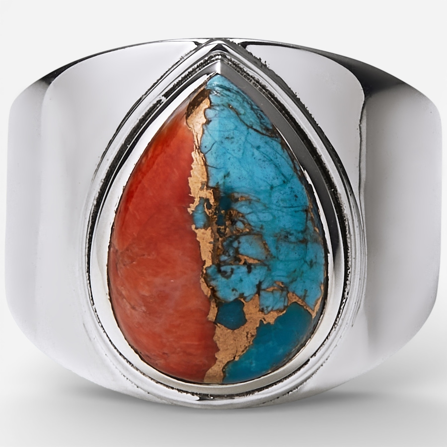 Image 115606_SPYOY.jpg, Product 115-606 / Price $99.88, Himalayan Gems Sterling Silver Teardrop Gemstone Ring from Himalayan Gems on TSC.ca's Jewellery department