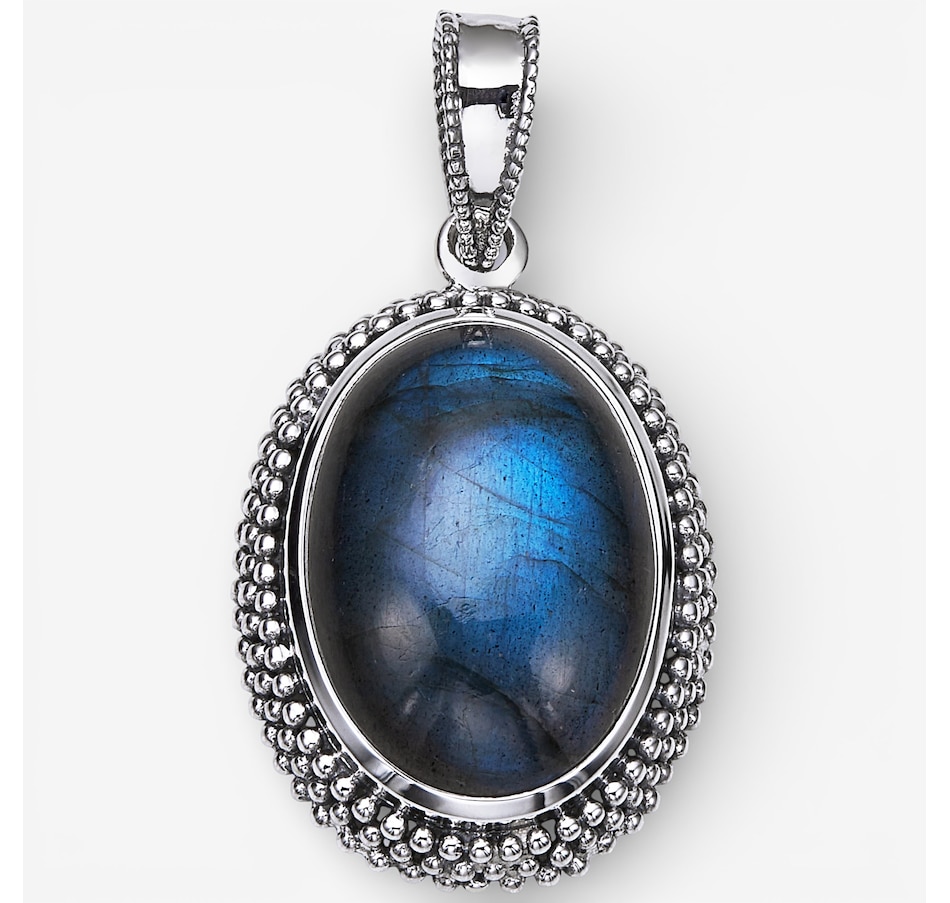 Image 115611_LAE.jpg, Product 115-611 / Price $219.99, Himalayan Gems Sterling Silver Oval Gemstone Pendant from Himalayan Gems on TSC.ca's Jewellery department