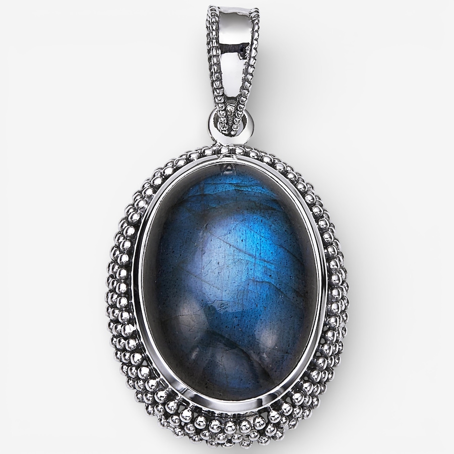 Image 115611_LAE.jpg, Product 115-611 / Price $119.88, Himalayan Gems Sterling Silver Oval Gemstone Pendant from Himalayan Gems on TSC.ca's Jewellery department
