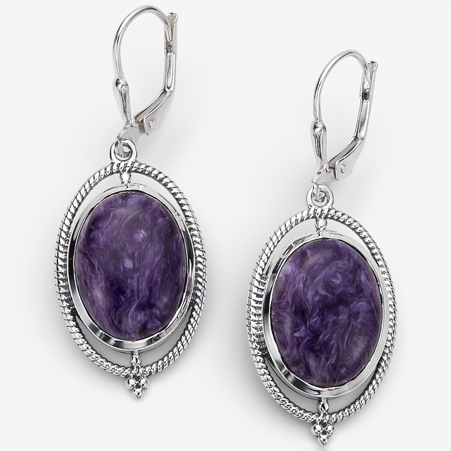 Image 115616_CHTE.jpg, Product 115-616 / Price $169.88, Himalayan Gems Sterling Silver Oval Gemstone Leverback Earrings from Himalayan Gems on TSC.ca's Jewellery department