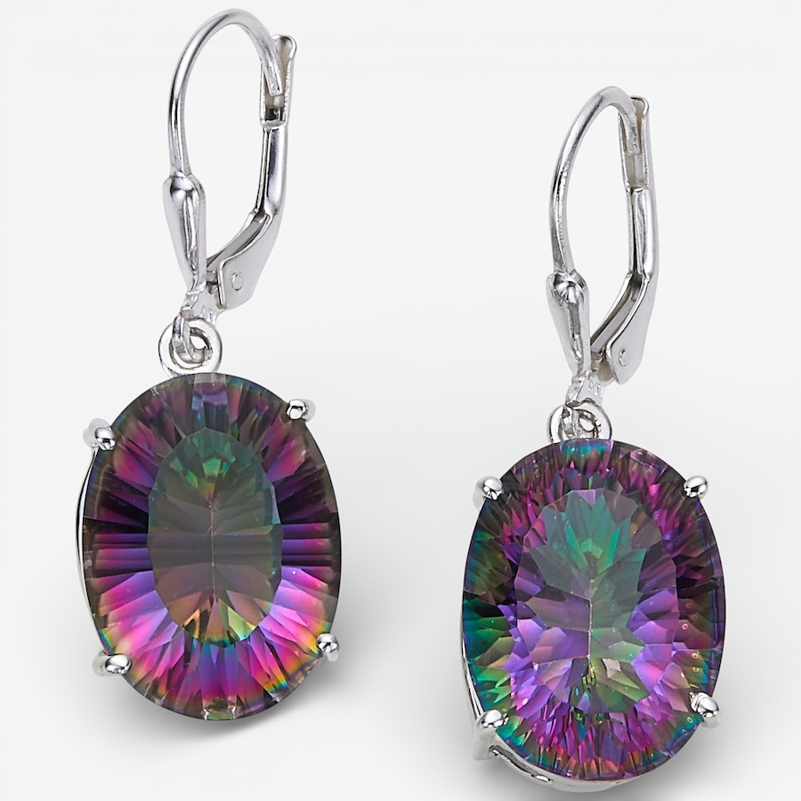 Image 115628_MQTZ.jpg, Product 115-628 / Price $129.33, Himalayan Gems Sterling Silver Oval Gemstone Leverback Earrings from Himalayan Gems on TSC.ca's Jewellery department