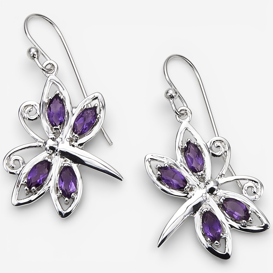 Image 115631_AMY.jpg, Product 115-631 / Price $149.99, Himalayan Gems Sterling Silver Gemstone Dragonfly Earrings from Himalayan Gems on TSC.ca's Jewellery department