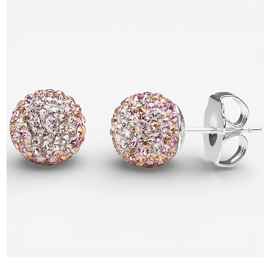Image 115633.jpg, Product 115-633 / Price $59.99 - $69.99, Hillberg & Berk Sterling Silver Pink Champagne Sparkle Ball Stud Earrings from Hillberg & Berk Jewellery on TSC.ca's Jewellery department