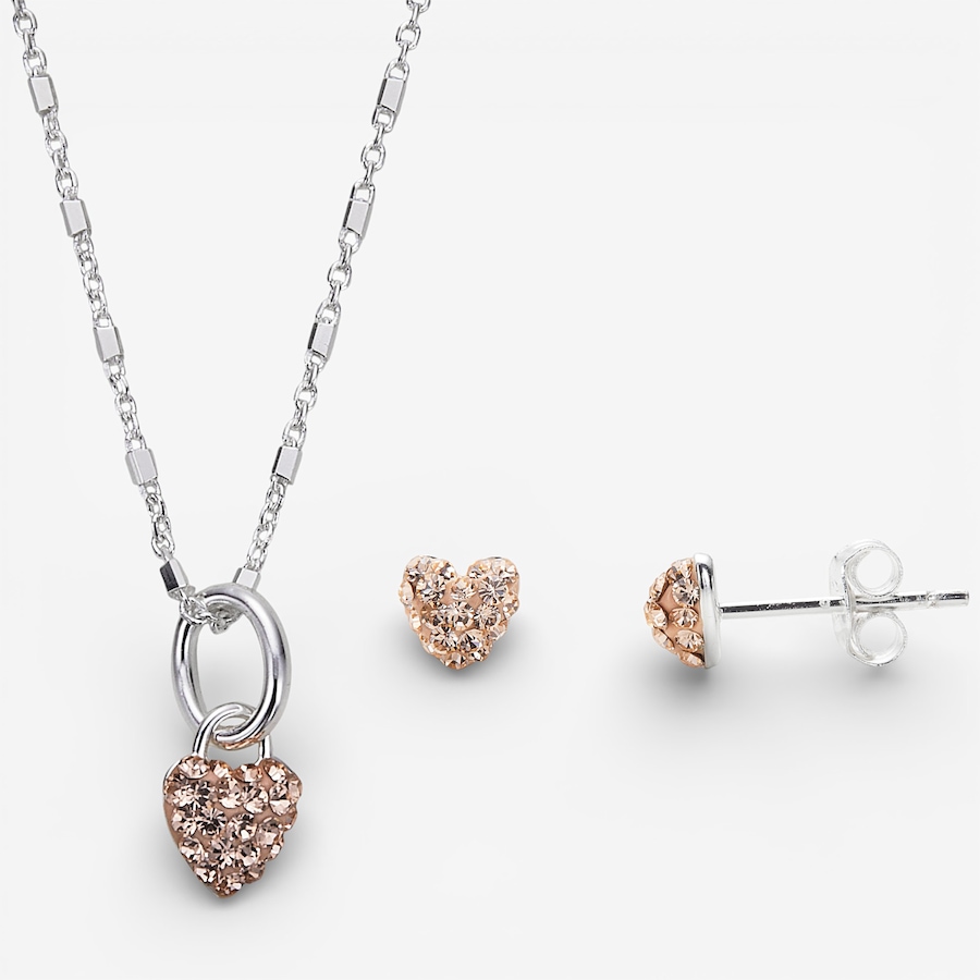 Image 115643_RGL.jpg, Product 115-643 / Price $219.99, Hillberg & Berk Sterling Silver Sparkle Heart Set from Hillberg & Berk Jewellery on TSC.ca's Jewellery department