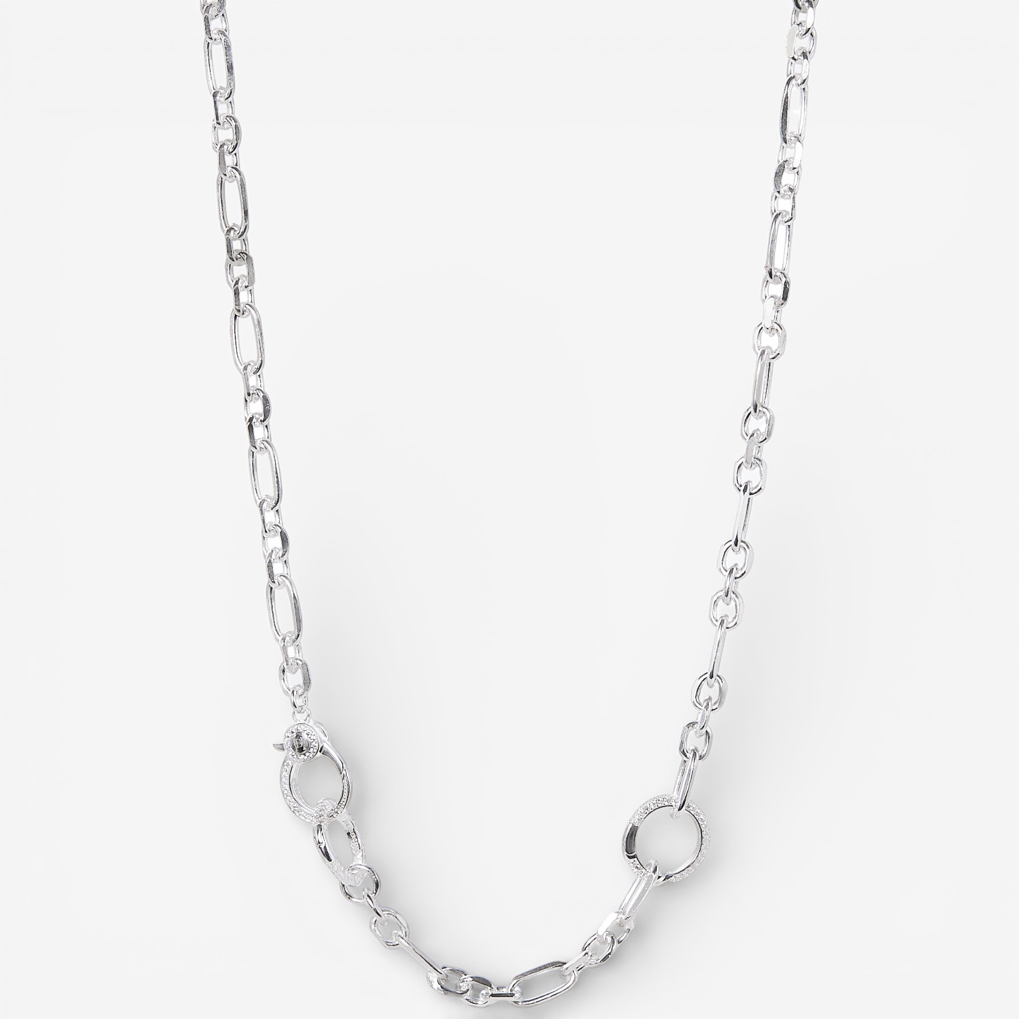 Hillberg & Berk Sterling Silver Multi-Station Charm Necklace with