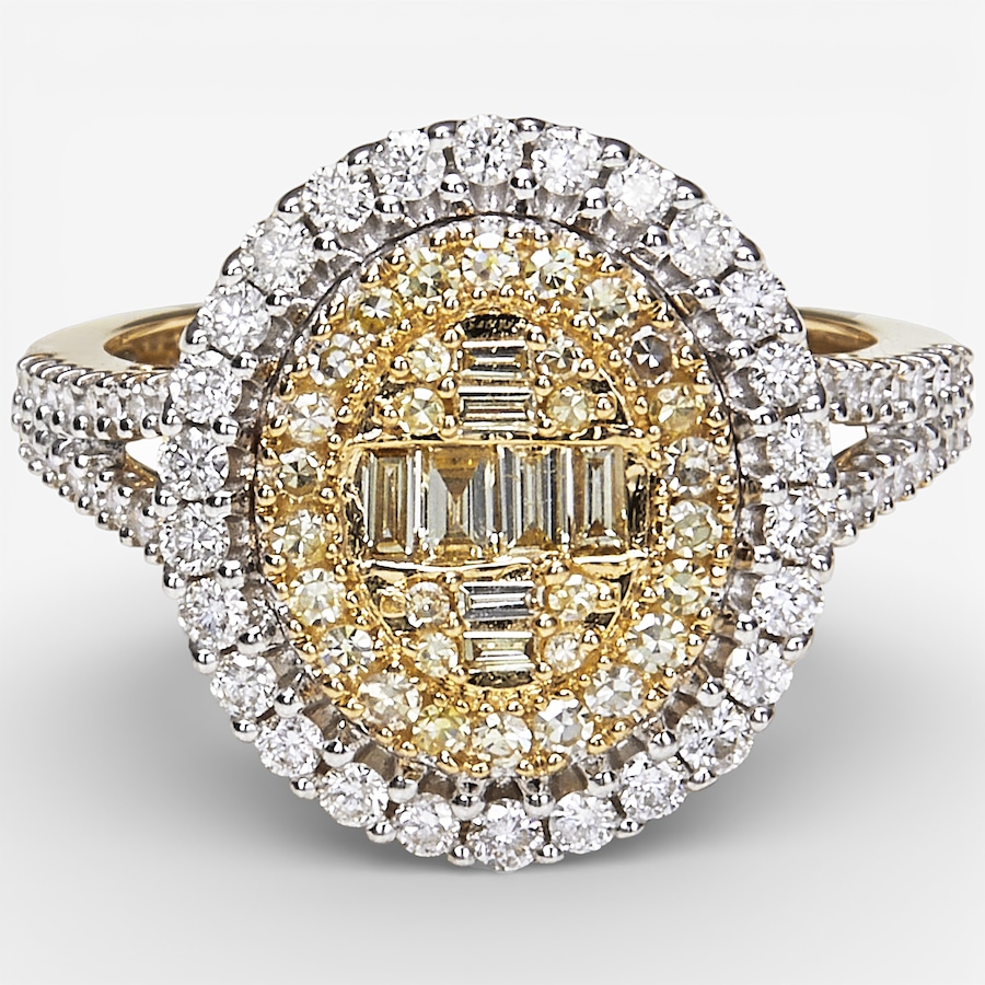 Image 115668_YGLOV.jpg, Product 115-668 / Price $889.33, 14K Gold 1.00ctw Shaped Yellow and White Diamond Ring from The Vault on TSC.ca's Jewellery department