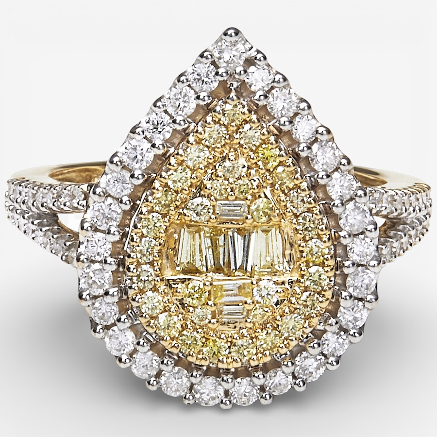 Image 115668_YGLPR.jpg, Product 115-668 / Price $889.33, 14K Gold 1.00ctw Shaped Yellow and White Diamond Ring from The Vault on TSC.ca's Jewellery department