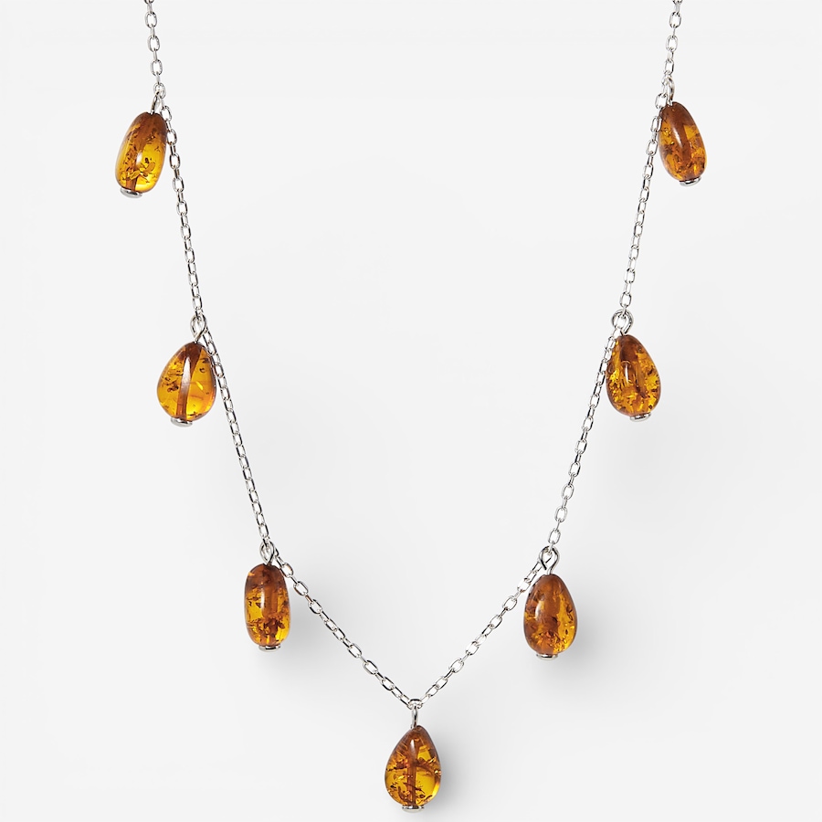 Image 115671_COGSS.jpg, Product 115-671 / Price $169.99, Amber Extraordinaire Sterling Silver Drop Floating Necklace from Amber Extraordinaire on TSC.ca's Jewellery department