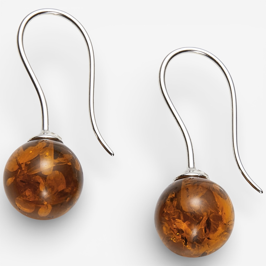 Image 115673_COGSS.jpg, Product 115-673 / Price $49.99, Amber Extraordinaire Sterling Silver Drop Shape Amber Earrings from Amber Extraordinaire on TSC.ca's Jewellery department