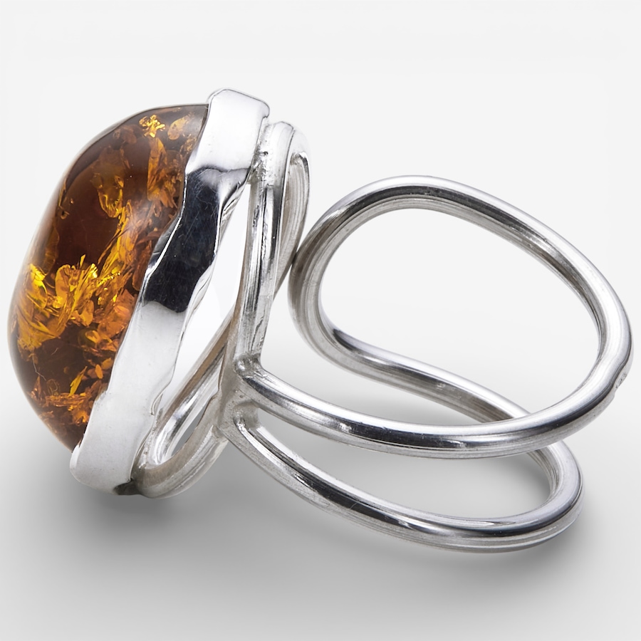 Image 115682_ALTMORE1.jpg, Product 115-682 / Price $79.33, Amber Extraordinaire Sterling Silver Amber Adjustable Ring from Amber Extraordinaire on TSC.ca's Jewellery department