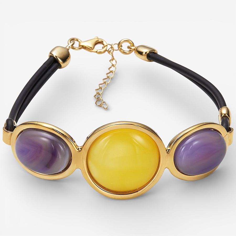 Image 115685_BRLT.jpg, Product 115-685 / Price $129.88, Amber Extraordinaire Sterling Silver Butter Amber and Amethyst Necklace and Bracelet from Amber Extraordinaire on TSC.ca's Jewellery department