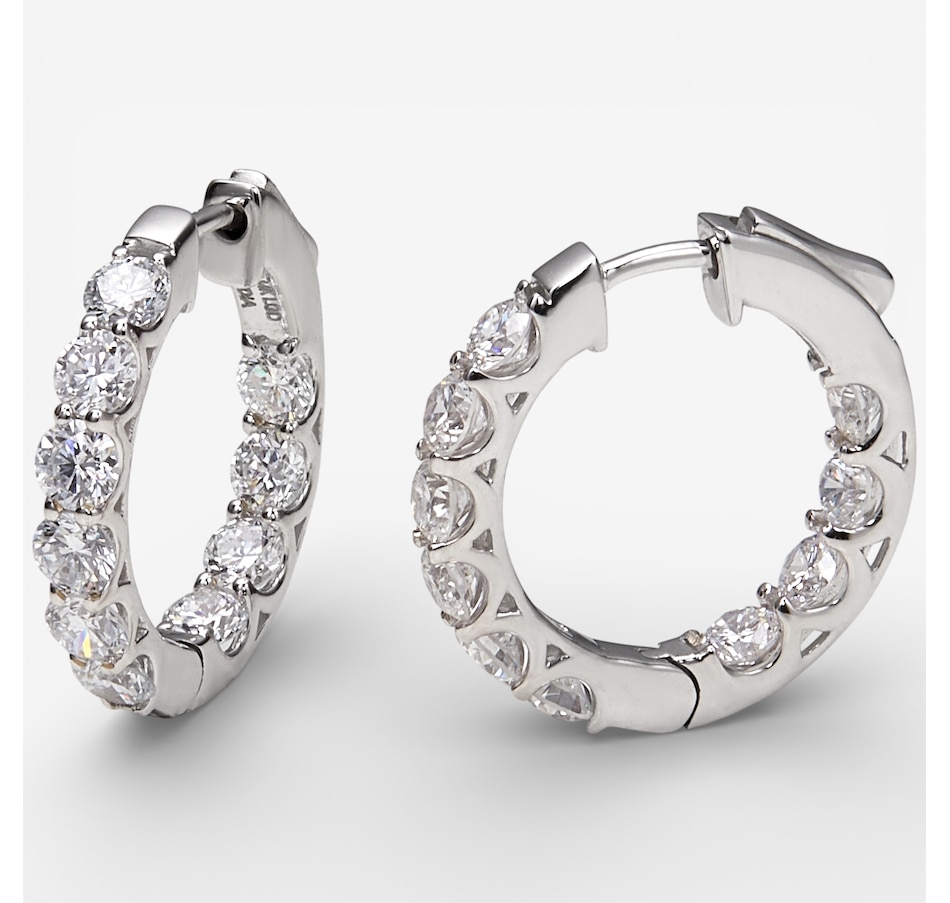 Image 115710_WG3CT.jpg, Product 115-710 / Price $4,299.99 - $7,299.99, EVERA Diamonds 14K Gold Diamond Hoop Earrings from Evera Diamonds on TSC.ca's Jewellery department
