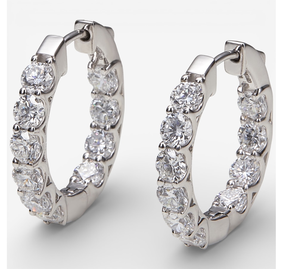 Image 115710_WG5CT.jpg, Product 115-710 / Price $4,299.99 - $7,299.99, EVERA Diamonds 14K Gold Diamond Hoop Earrings from Evera Diamonds on TSC.ca's Jewellery department
