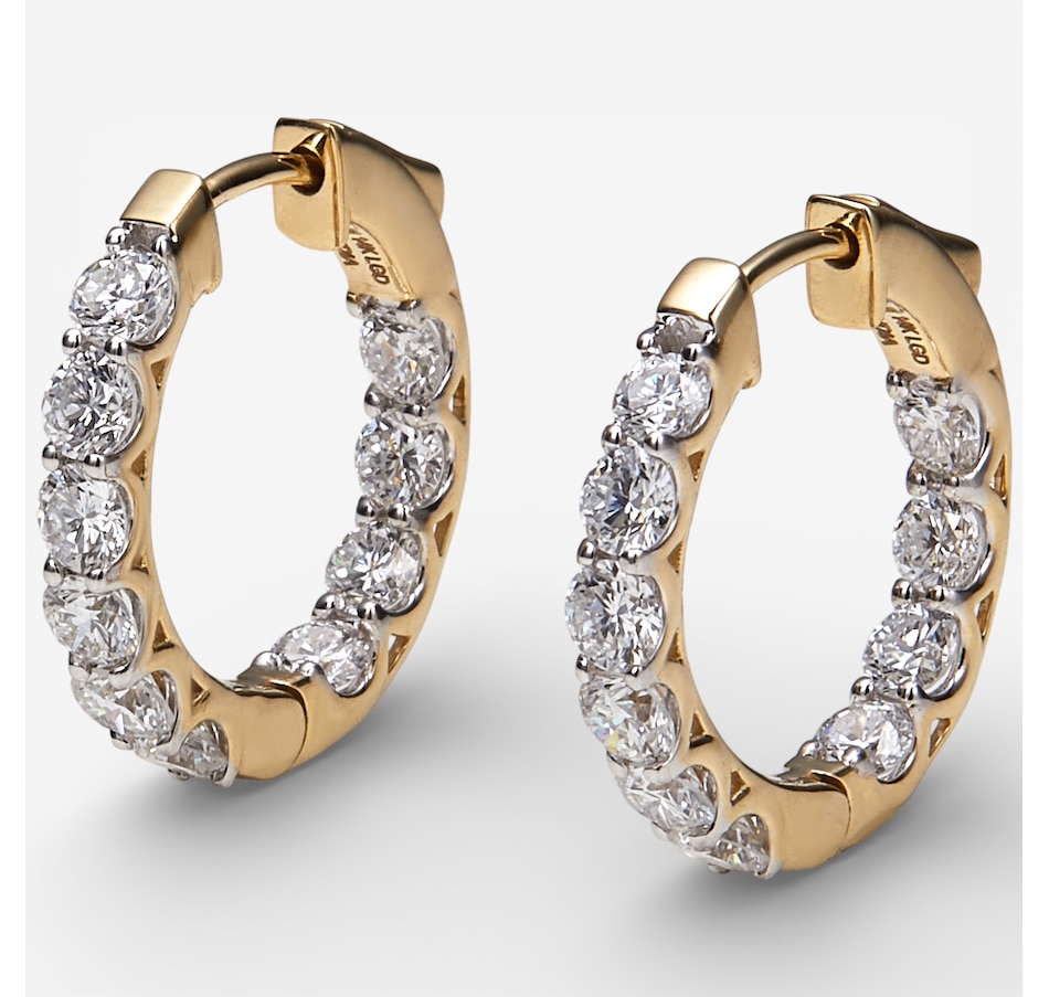Image 115710_YG3CT.jpg, Product 115-710 / Price $4,299.99 - $7,299.99, EVERA Diamonds 14K Gold Diamond Hoop Earrings from Evera Diamonds on TSC.ca's Jewellery department