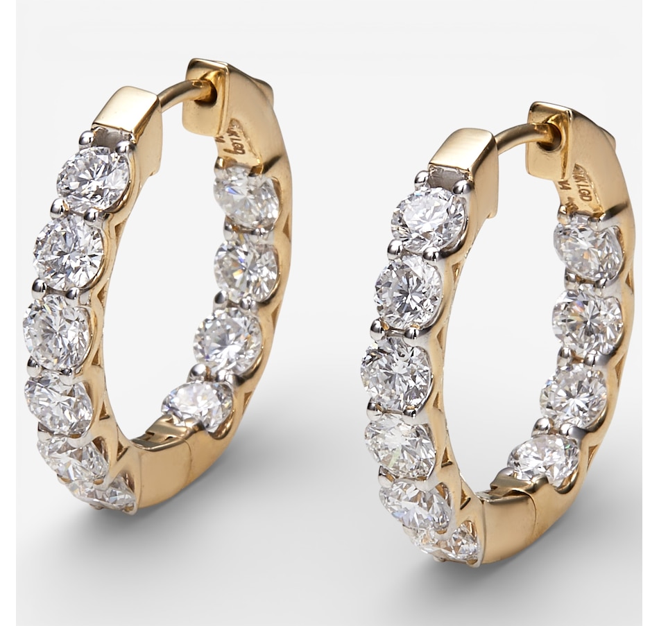 Image 115710_YG5CT.jpg, Product 115-710 / Price $4,299.99 - $7,299.99, EVERA Diamonds 14K Gold Diamond Hoop Earrings from Evera Diamonds on TSC.ca's Jewellery department