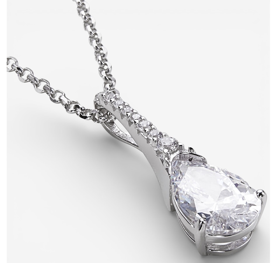 Image 115715_ALTMORE2.jpg, Product 115-715 / Price $89.99, Diamonelle Sterling Silver Diamonelle Pear-Shaped Pendant with Chain from Diamonelle on TSC.ca's Jewellery department