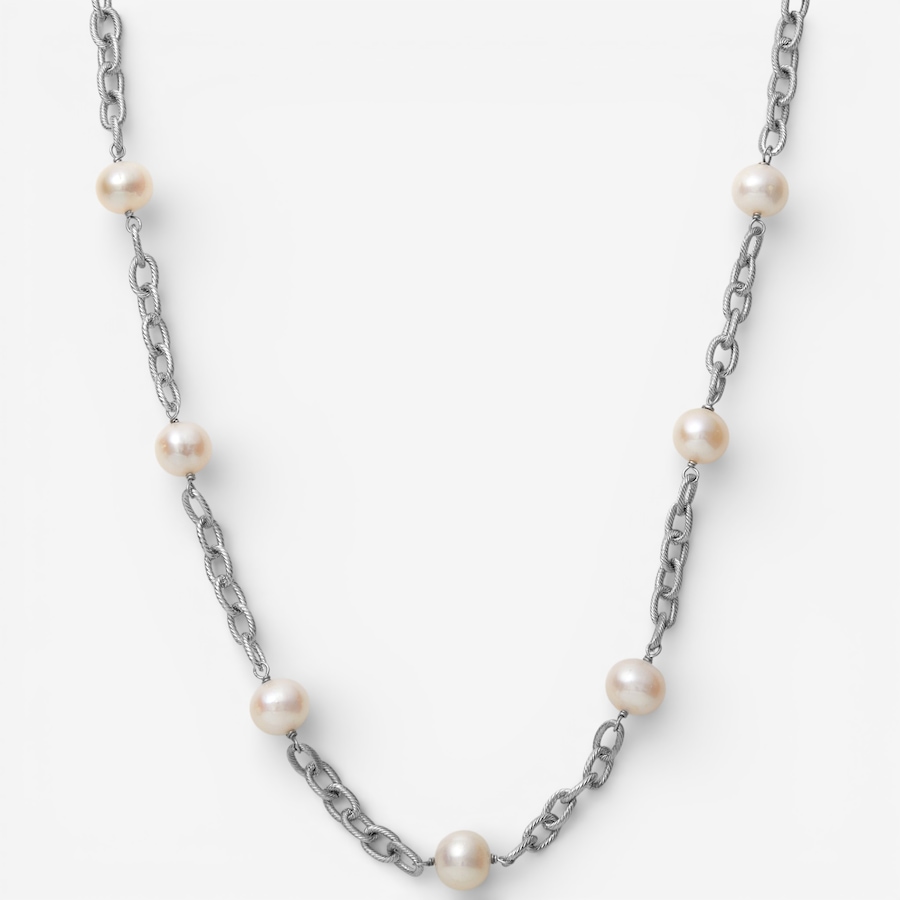 Image 115758.jpg, Product 115-758 / Price $219.99, Roz Kwan Sterling Silver 10mm-11mm Oval White Freshwater Pearl Necklace from Roz Kwan Jewellery Collection on TSC.ca's Jewellery department