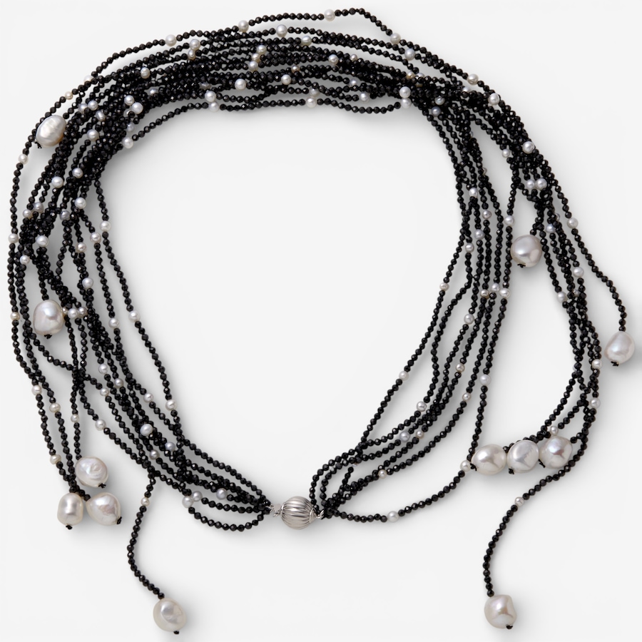 Image 115760.jpg, Product 115-760 / Price $549.99, Roz Kwan Sterling Silver 3mm-12mm Freshwater Pearl and Black Spinel Necklace from Roz Kwan Jewellery Collection on TSC.ca's Jewellery department