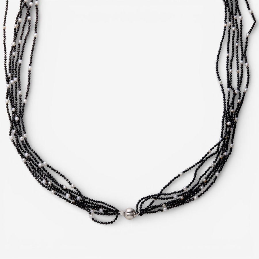 Image 115760_ALTMORE1.jpg, Product 115-760 / Price $549.99, Roz Kwan Sterling Silver 3mm-12mm Freshwater Pearl and Black Spinel Necklace from Roz Kwan Jewellery Collection on TSC.ca's Jewellery department